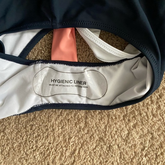 Felnart V Neck Color Block Wrap One Piece - Picture 4 of 5